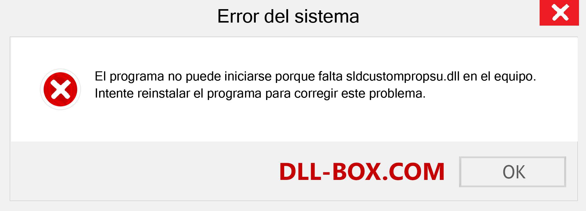 ¿Falta el archivo sldcustompropsu.dll ?. Descargar para Windows 7, 8, 10 - Corregir sldcustompropsu dll Missing Error en Windows, fotos, imágenes